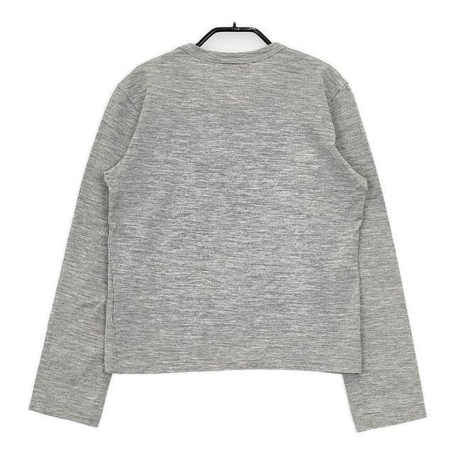 robe de chambre COMME des GARCONS ウール 刺繍 長袖Ｔシャツ カットソー ロンＴ AD 2000 グレー レディース ローブドシャンブル コムデギャルソン 5-0921 T∞