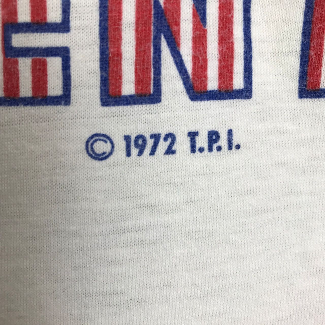 70s ARCHIE BUNKER 染み込みプリント 半袖 Tシャツ サイズ