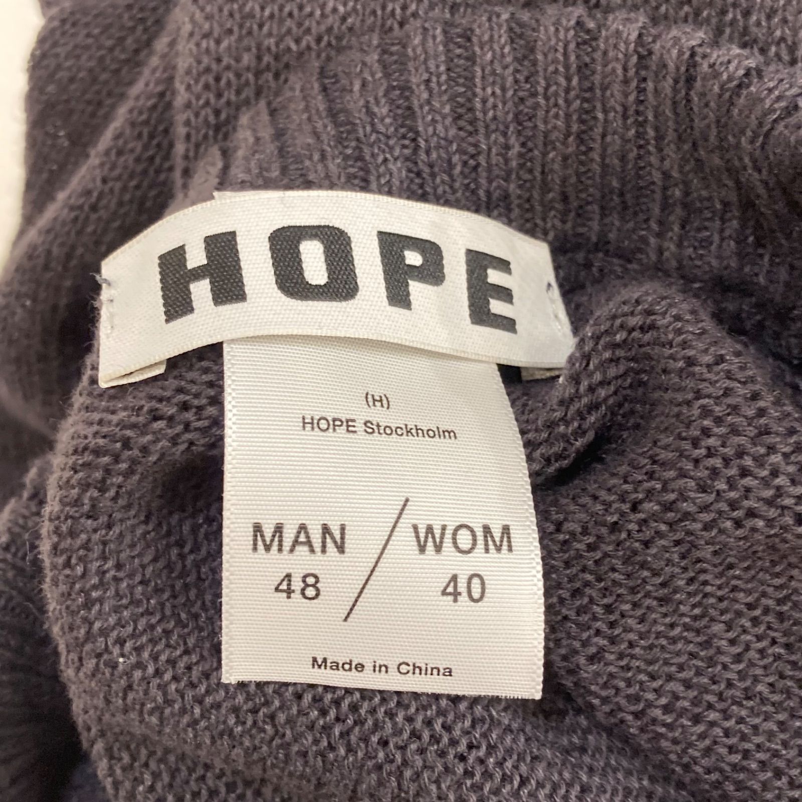 高評価！ HOPE ホープ 長袖ニット クルーネックリネンニットセーター ニット+セーター