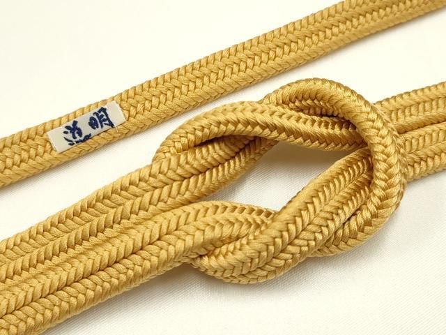 平和屋着物● 上 有職組紐道明 帯締め 冠組 黄朽葉色 宮内庁御用 国立博物館御用 東京芸術大学御用 AABA9945ay