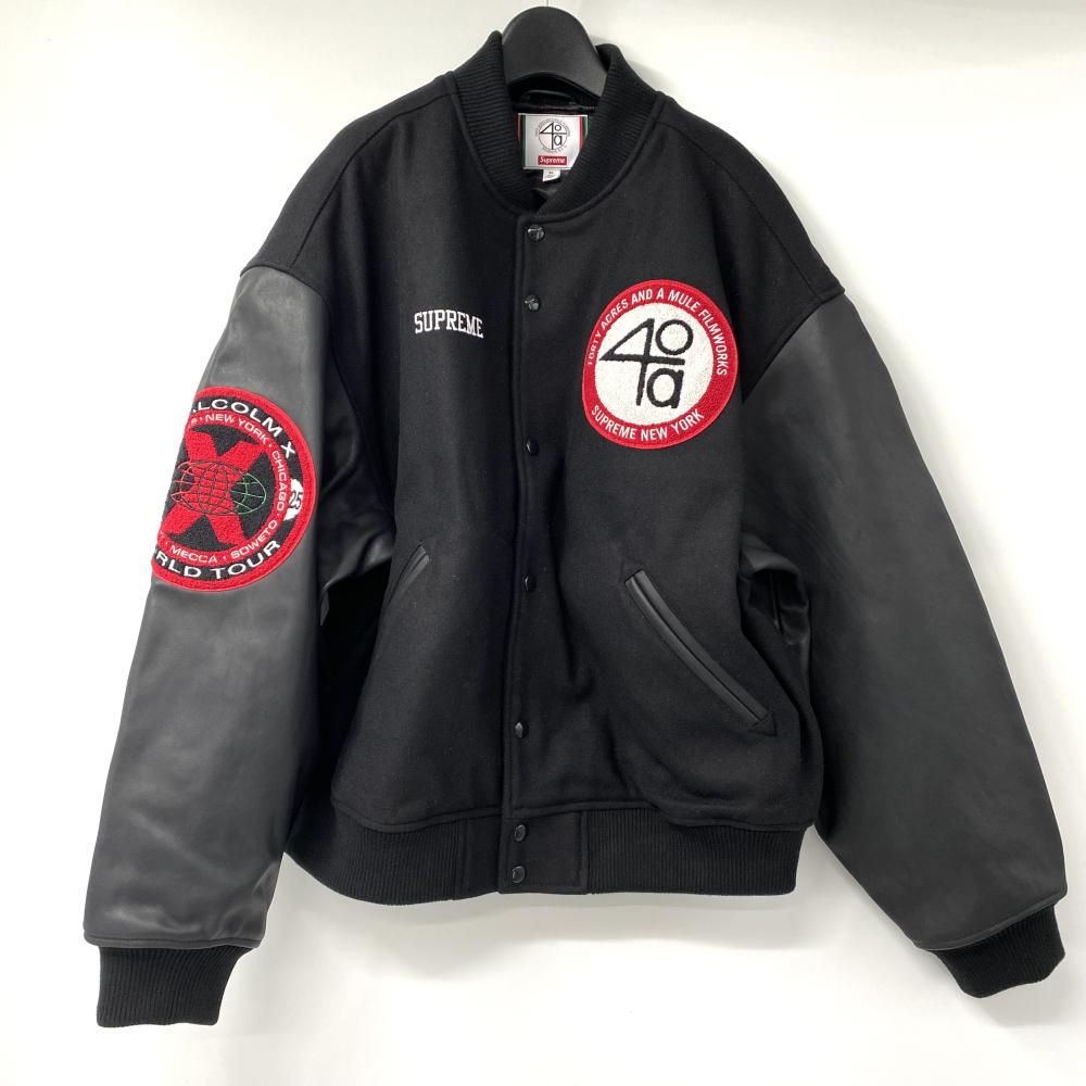 中古】Supreme × 40 Acres Malcom X 25SS Varsity Jacket サイズL 