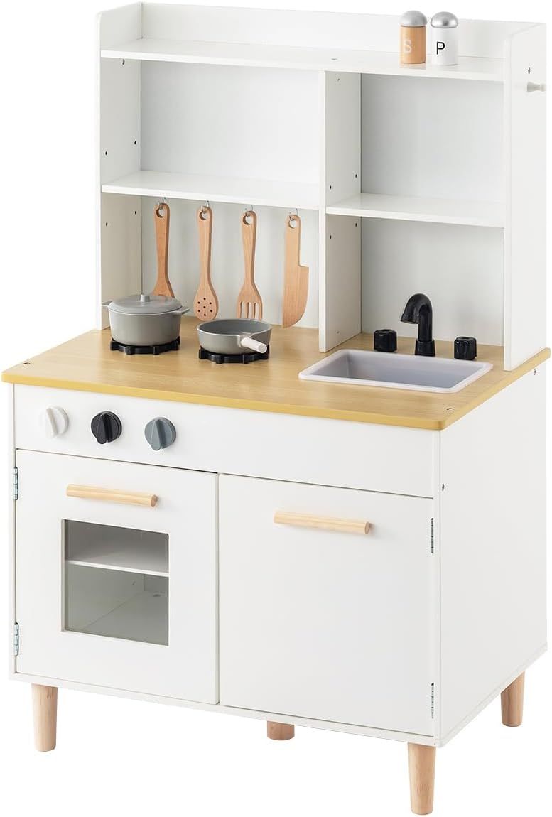 ぼん家具 ままごとキッチン 木製 台所 調理器具付き 知育玩具