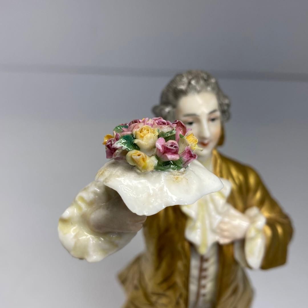 ドレスデン 陶磁人形 フィギュリン アンティーク ドレスデン フィギュ