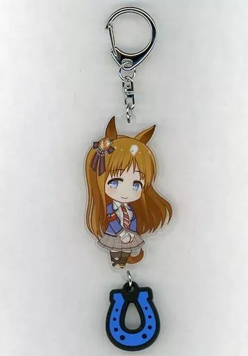 ウマ娘 プリティーダービー ラバー蹄鉄付き アクリルキーホルダー　グラスワンダー 中古】雑貨 グラスワンダー ラバー蹄鉄付きアクリルキーホルダー