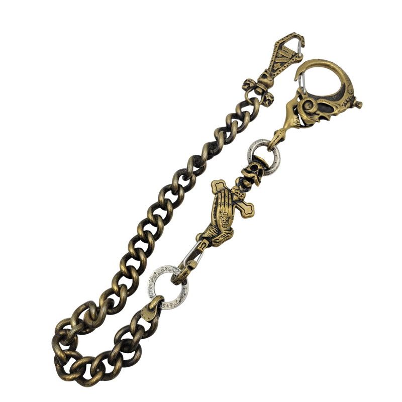 品 GALCIA ガルシア SKULL-MARIA BRASS スカル アンド マリア ブラス SILVER シルバー WALLET CHAIN ウォレット チェーン 192-251002-cs-13-izu