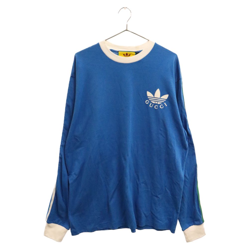 未使用【 adidas × GUCCI】 コラボ ロング Tシャツ GUCCI DRESS ADIDAS X LONG T-SHIRT BLACK COTTON LONG SLEEVE