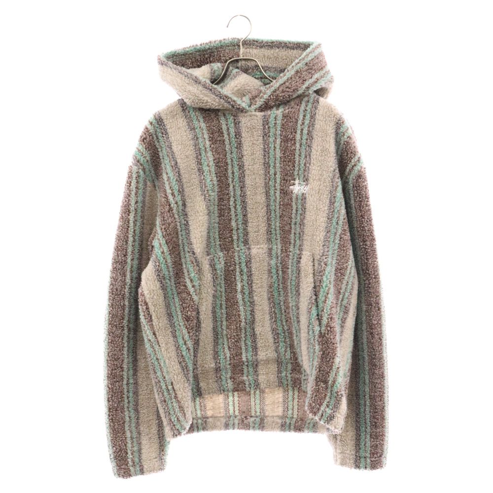 STUSSY (ステューシー) Stripe Sherpa Hoodie ストライプ シェルパ 