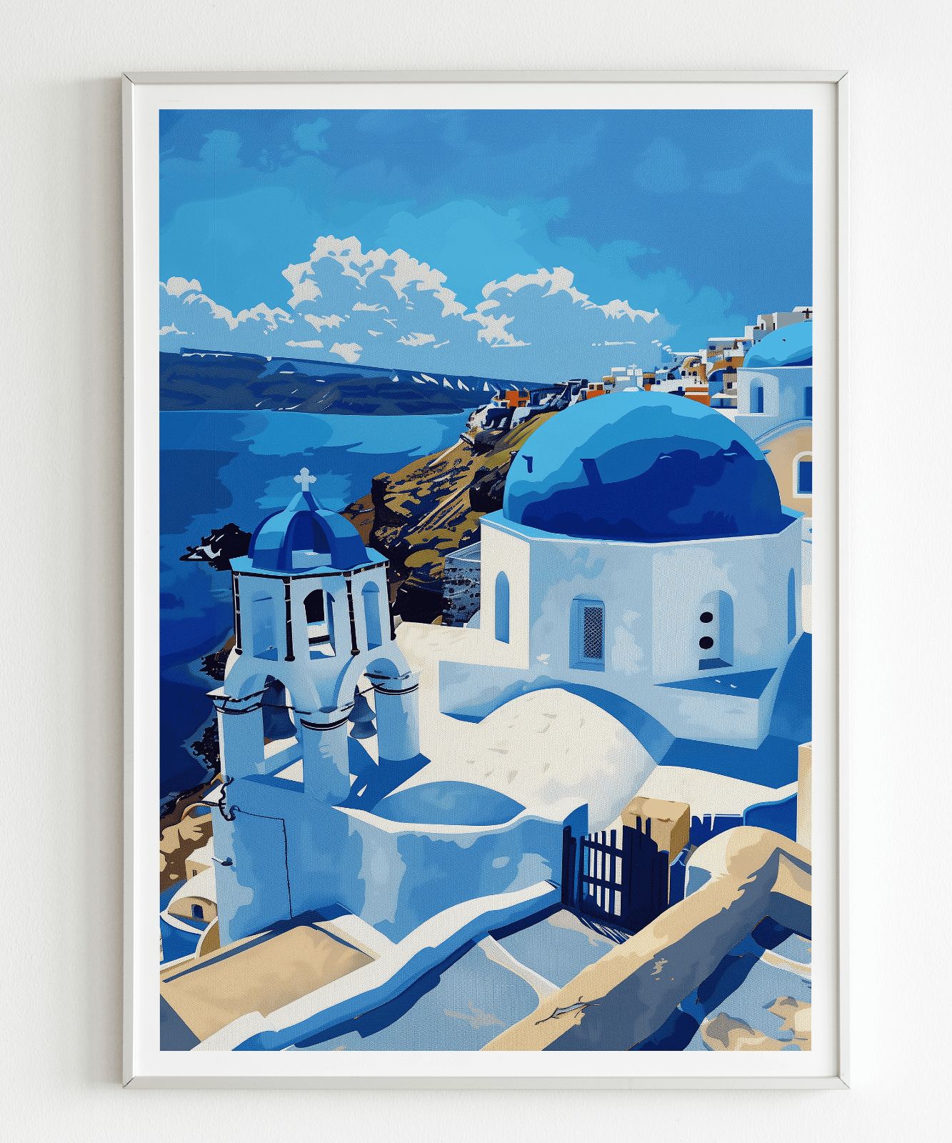 ギリシャ 風景写真 サントリーニ島イアA インテリアアート