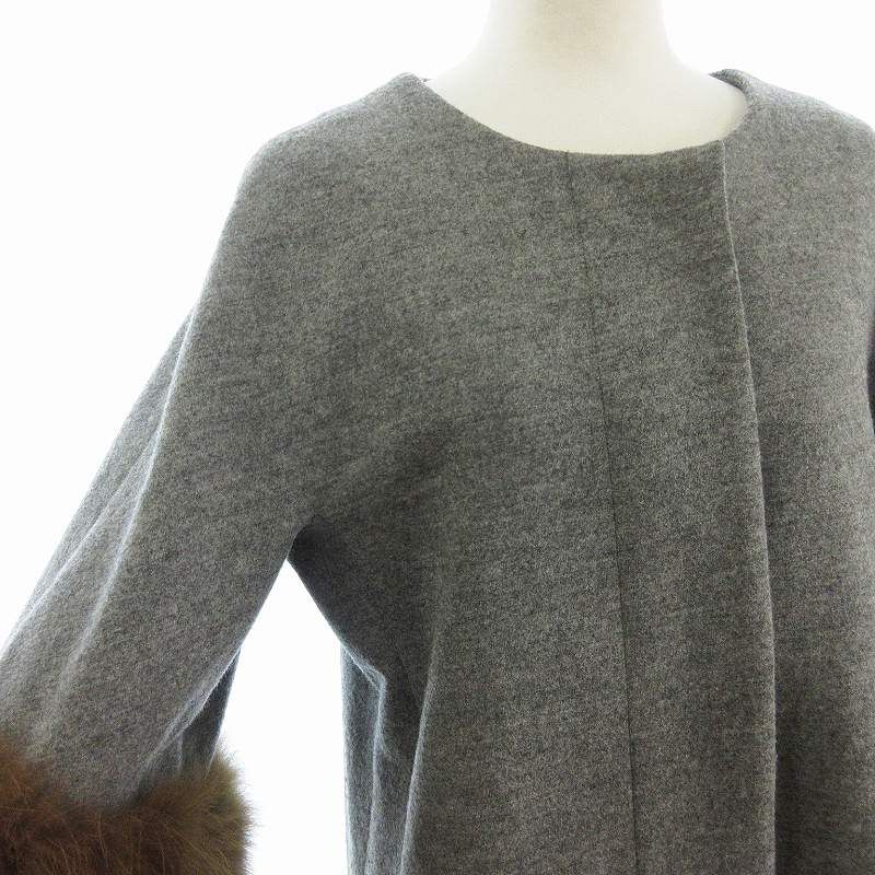 マッセメンシュ MASSE MENSCH コート ノーカラー ワイドスリーブ