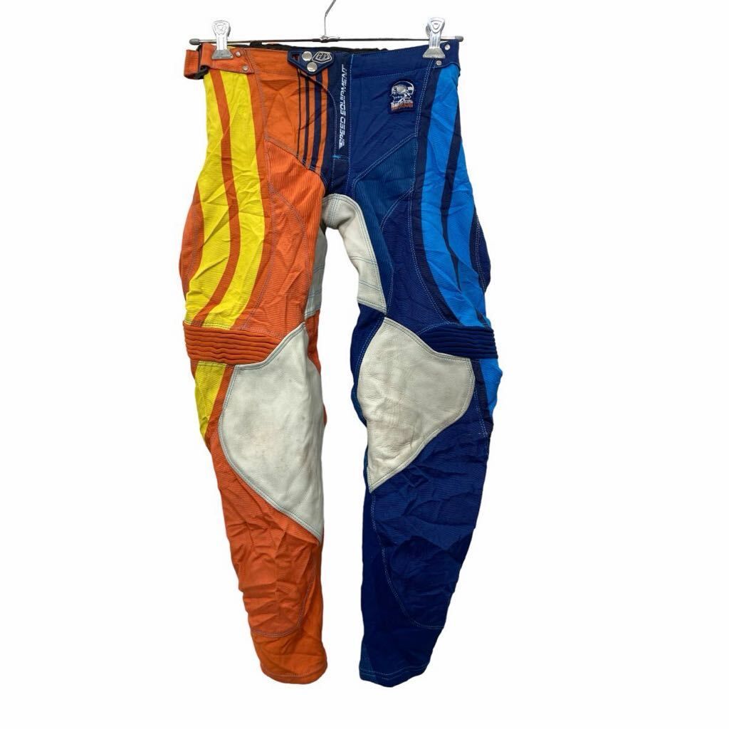Troy Lee Designs モトクロスパンツ W28 トロイリーデザインズ レーシングパンツ ブルー オレンジ 古着卸 アメリカ仕入 2406-571