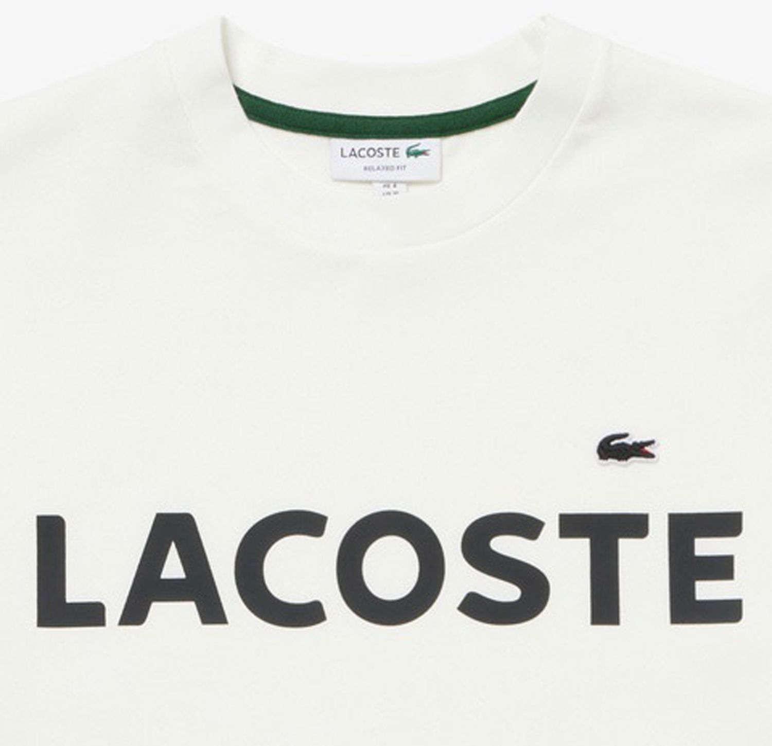 LACOSTE ヘビーウェイトブランドネームロゴTシャツ