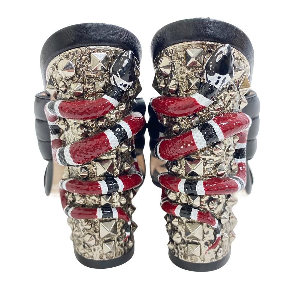 GUCCI/グッチ 423257 クロスオーバー ハイヒール スタッズ レザー