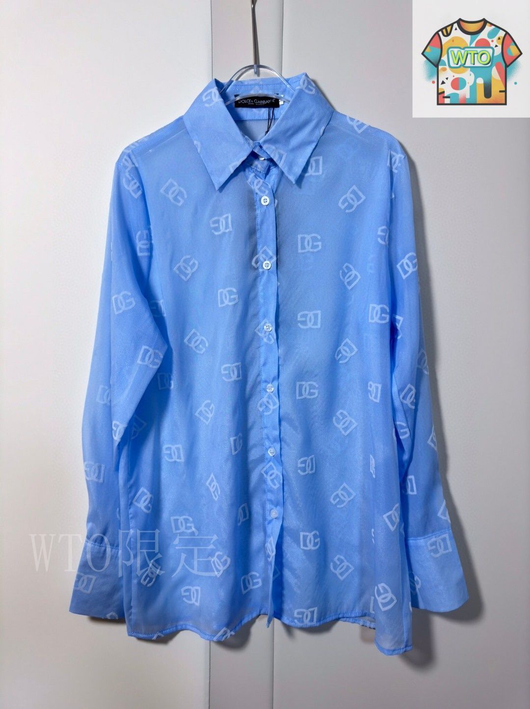 【お宝放出‼️】DOLCE &GABBANA 7部丈シャツ　サイズ39 DOLCE&GABBANA ドルガバ シャツ 37 サイズ 水玉 ドット 黒 白