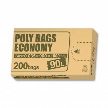 オルディ ポリバッグエコノミー BOX 90L 0.035mm 乳白半透明 200P 000040303