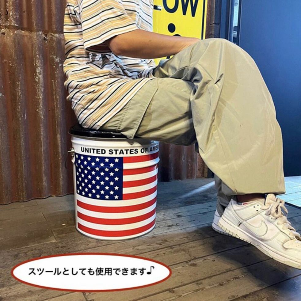 在庫限り】新品 🇺🇸 オイル缶 ペール缶スツール 丸椅子【Betty Boop