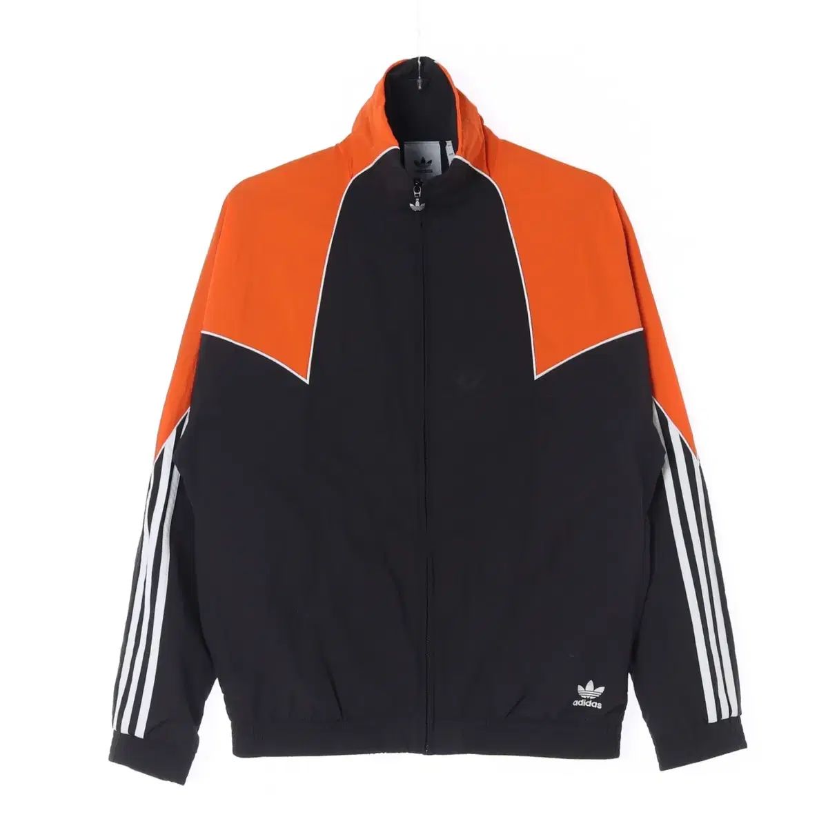 M adidas(アディダス) オリジナル ロゴ オレンジ ウーブン トラックトップス ジップアップジャケット