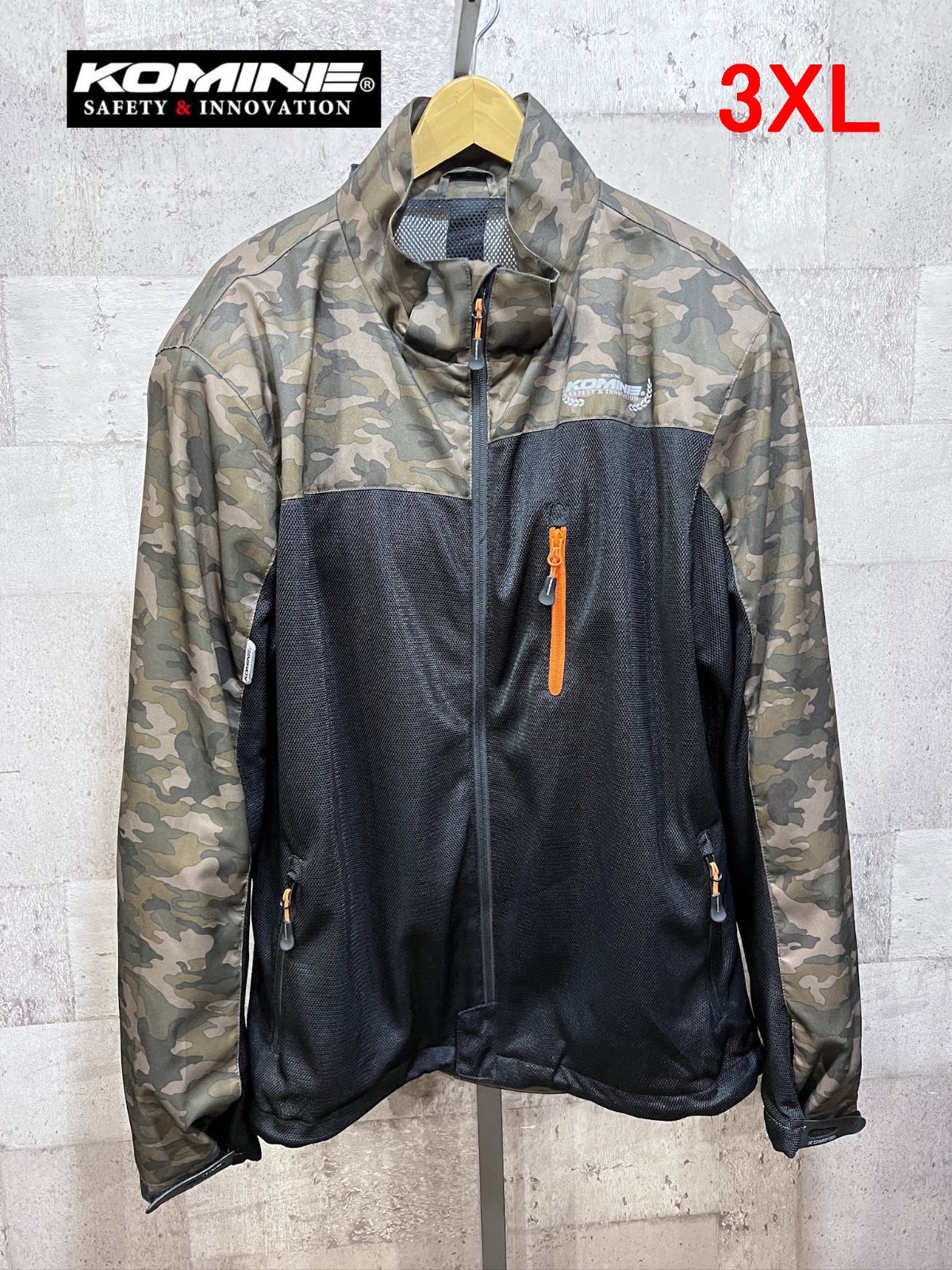 Komine コミネ メッシュ ジャケット XL 迷彩 美品 KOMINE プロテクトメッシュパーカ-テン 3XL 迷彩 カモフラ