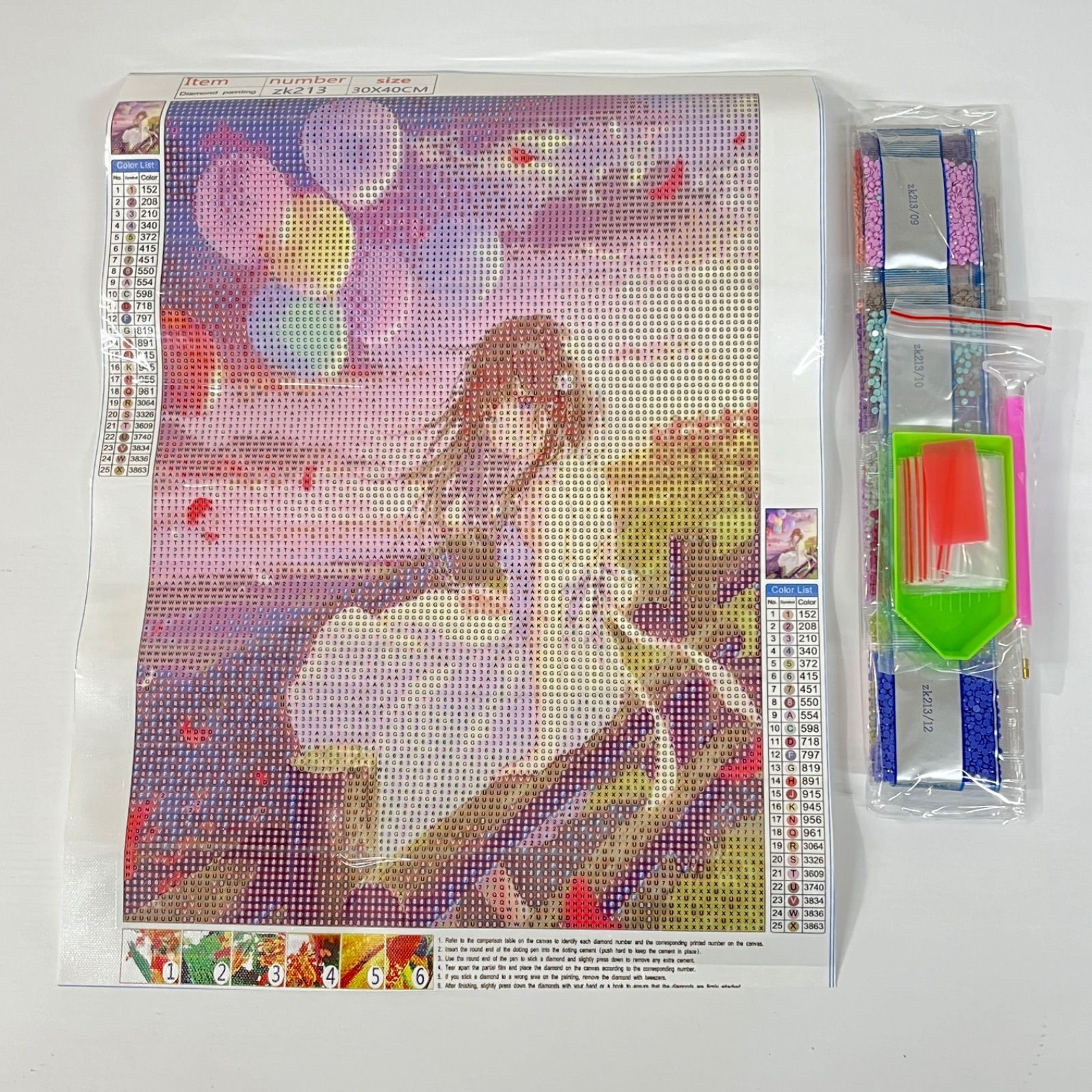 ダイヤモンドアート 4種セット 約30×40cm 未使用品 ( # M020
