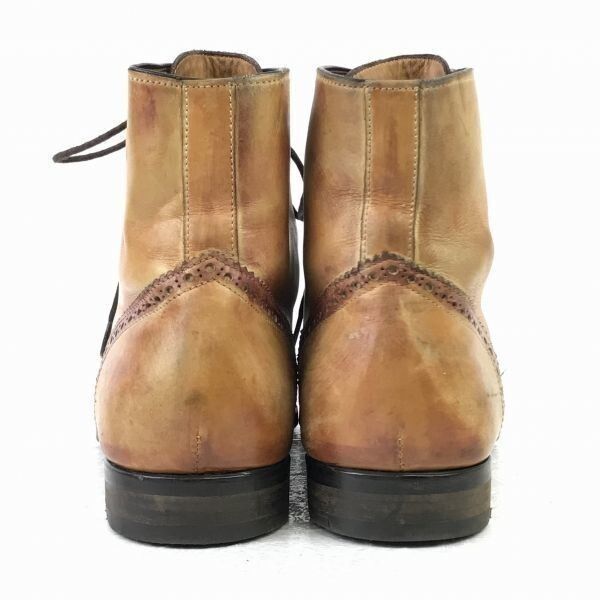 80 s-90 s 欧州ビンテージ オールレザー 職人ハンドメイド 本革 マッケイ製法 カントリーブーツ 7 25.5 キャメル Vintage boots WB 24-1 その他 ブーツ 革靴