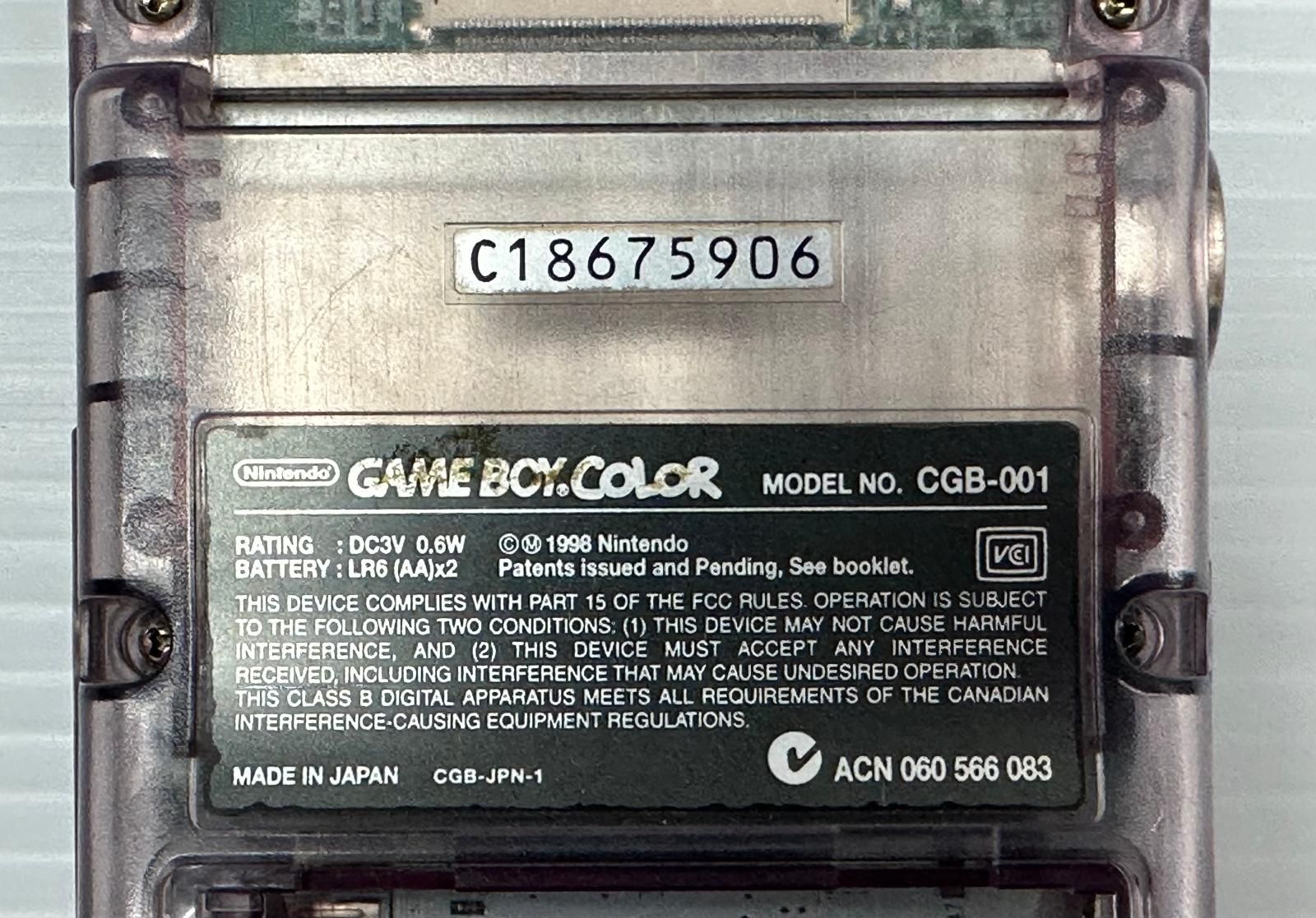ジャンク】Nintendo 任天堂 ゲームボーイカラー CGB-001 クリア 