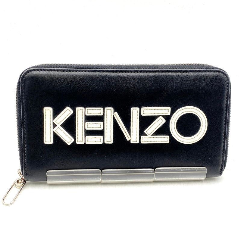 メンズ KENZO ケンゾー BL0159 LEATHER LOGO ZIP LONG WALLET レザーロゴジップロングウォレット 長財布 200-250205-ma-08-IZU