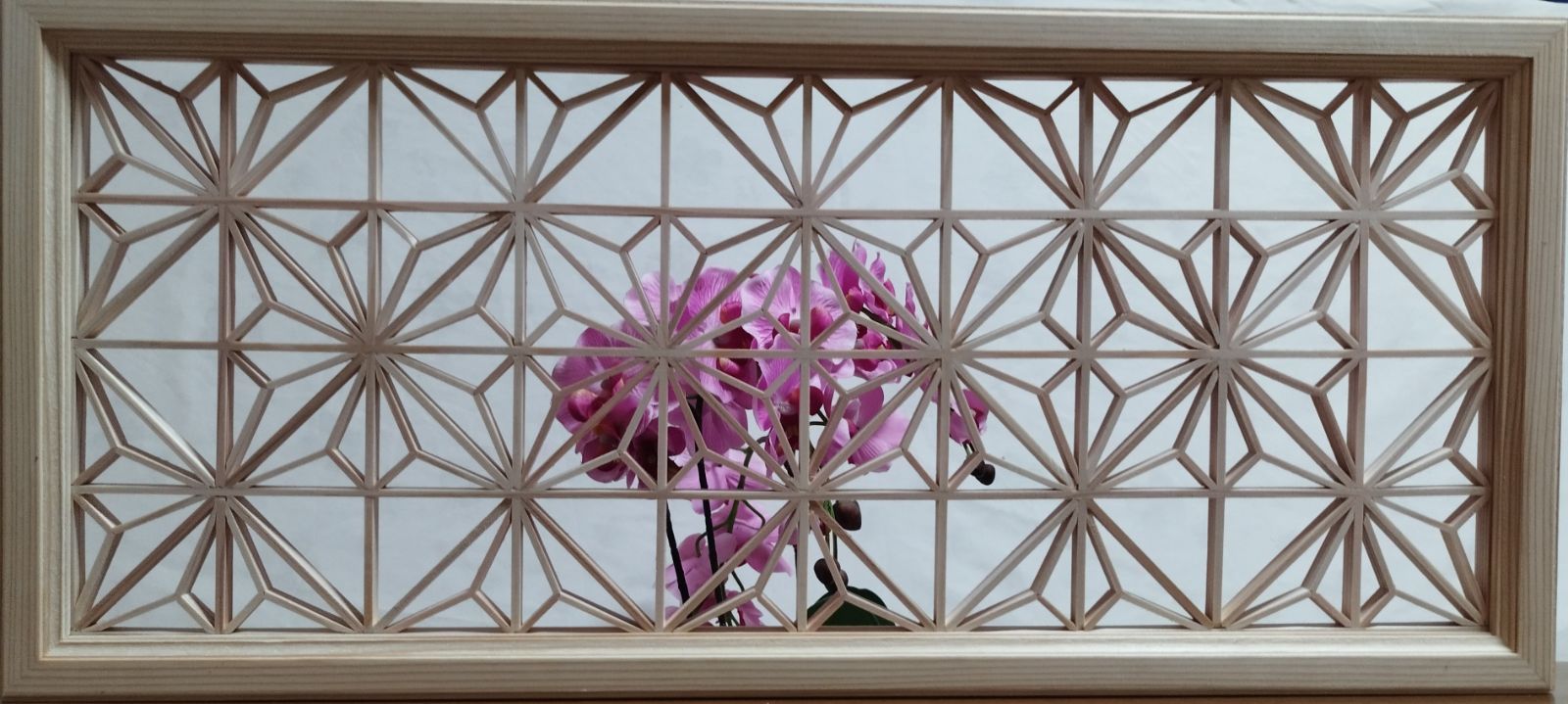 131❣️特価❣️ 麻の葉組子　吹き抜け 4枚一組 木製額縁 131❣️特価❣️ 麻の葉組子吹き抜け 4枚一組 木製額縁