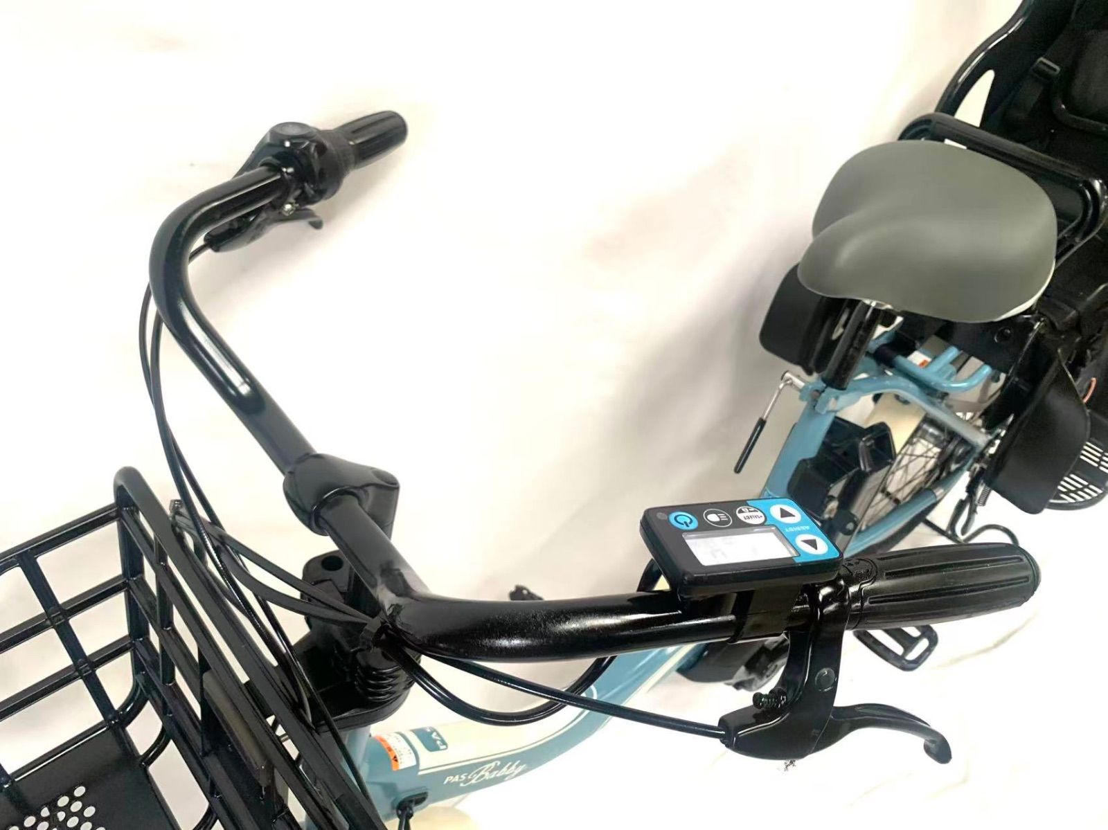 即乘 ヤマハ YAMAHA 電動アシスト自転車 PAS Babby 8.7Ah 1点滅4点灯 チャイルドシート付 2人乗リ SHIMANO 内3速 20インチ 動作 済 9878 BRIGHTFACE_UK