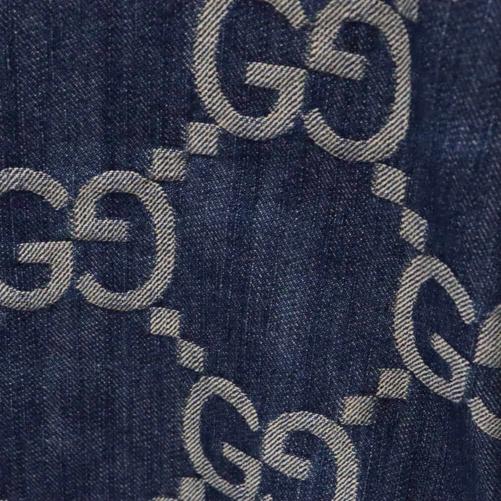 GUCCI グッチ デニムカチューシャ インディゴブルー（ほぼ未使用） GUCCI カチューシャ インディゴ デニム 芸能人愛用(新品未使用