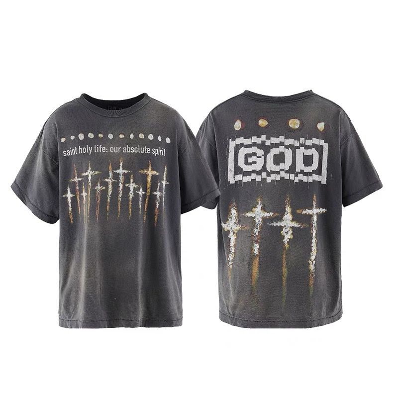 SAINT MICHAEL x FORSOMEONE GOD SS TEE/BLACK