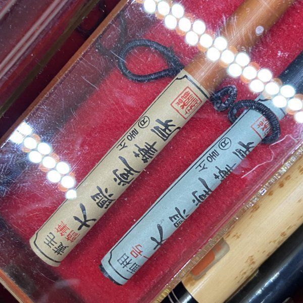 X158 習字 セット 長方硯 蓋硯 文鎮 書道具 祥龍戯珠紋彫 小筆大