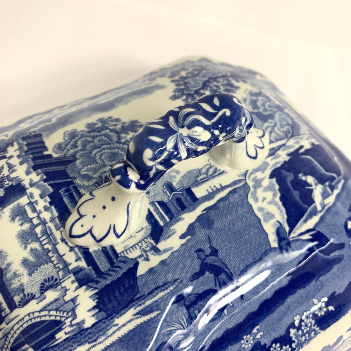 SPODE スポード カバードベジタブルディッシュ/ブルーイタリアン