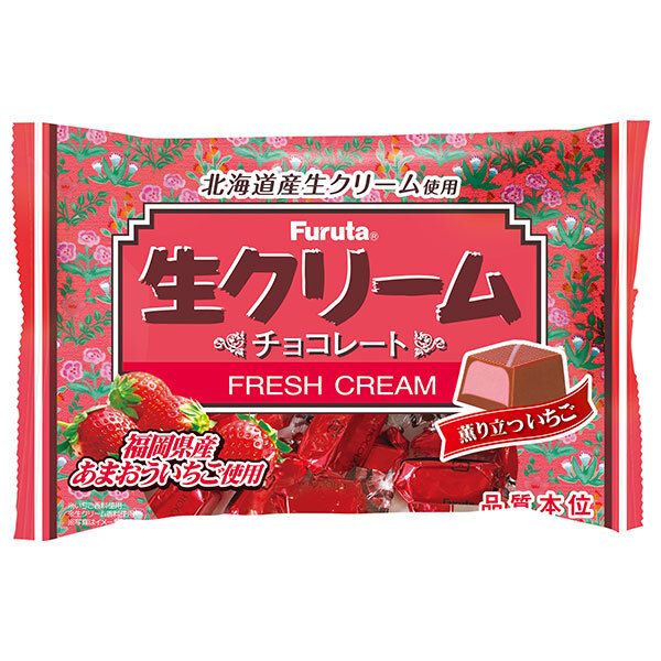 フルタ製菓 生クリームチョコ 薫り立ついちご 124g×18袋入× 2ケース ｜ お菓子 おやつ チョコ チョコレート 生クリームチョコレート 北海道産 クリーム 苺 イチゴ