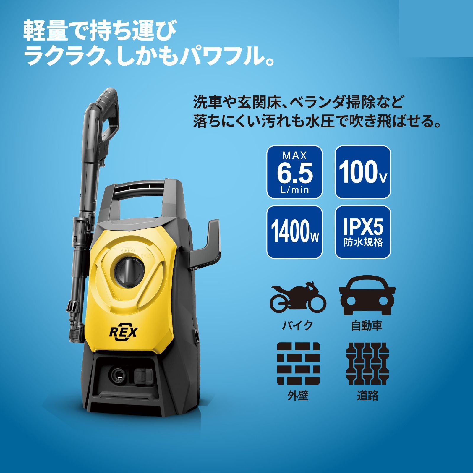 車 高圧洗浄機 洗車 掃除 高圧洗浄機 RXC27-01