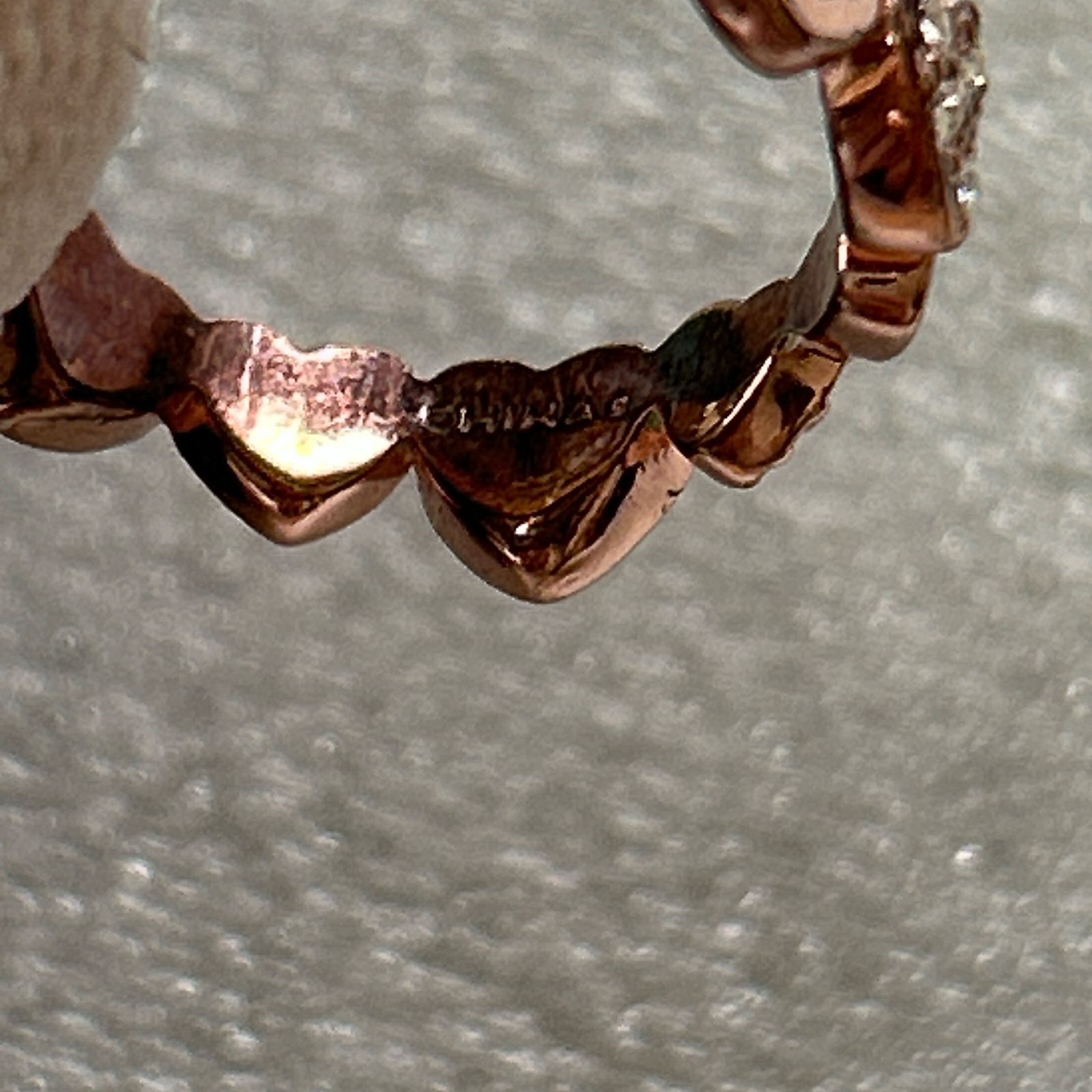 美品☆COACH コーチ ハートリング ピンクゴールド 11号 指輪