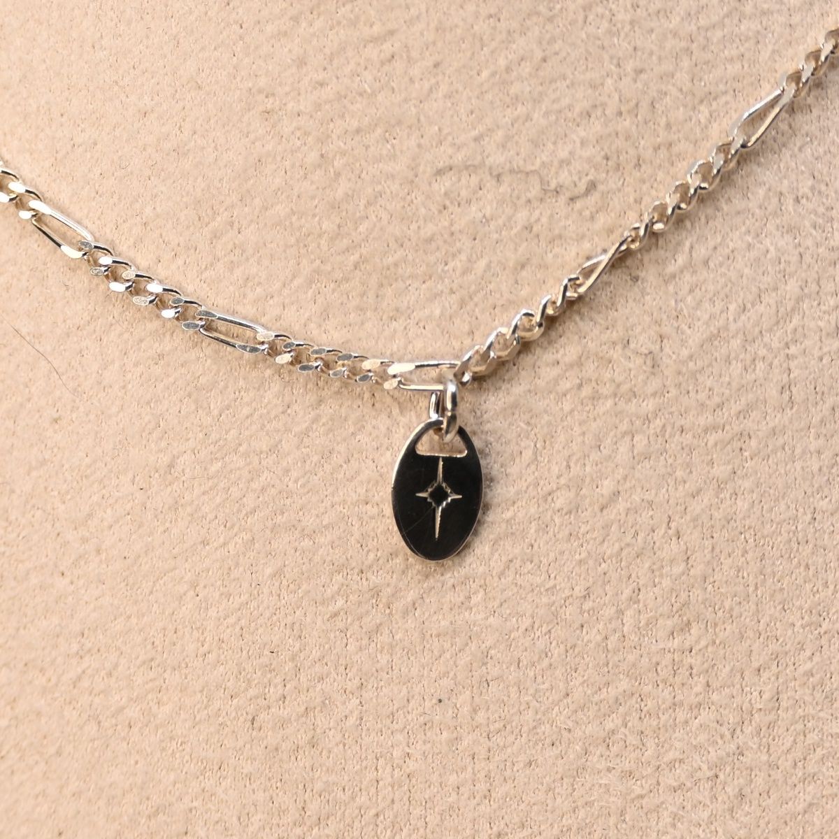 研磨済】SAAD シルバー925 チェーン 長さ45cm 幅2mm サード ネックレス