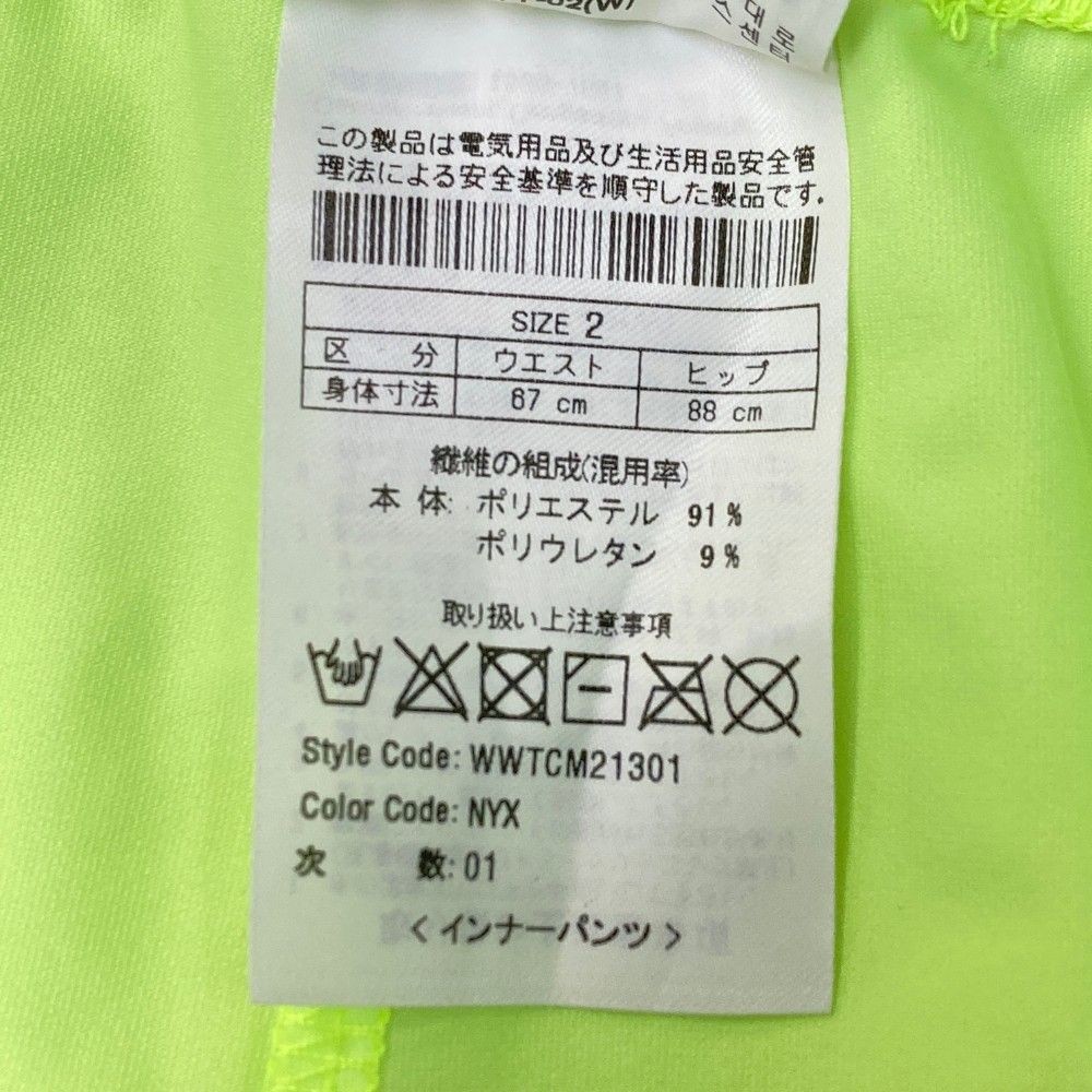 サイズ：2 WAAC ワック ノースリーブ ワンピース ボーダー柄 ブラック