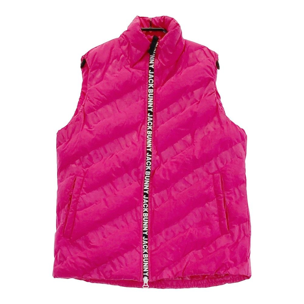 美品【Jack Bunny!!】ゴルフウェア ベスト 中綿 ロゴ総柄