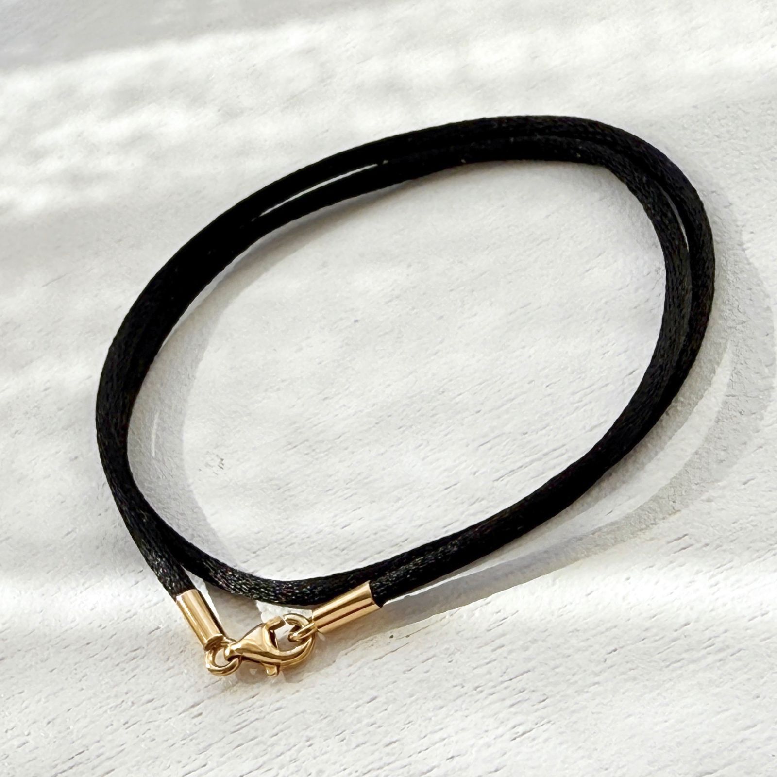 Cartier ❤️ Black Cord Choker 750 K18YG cordon noir or jaune 