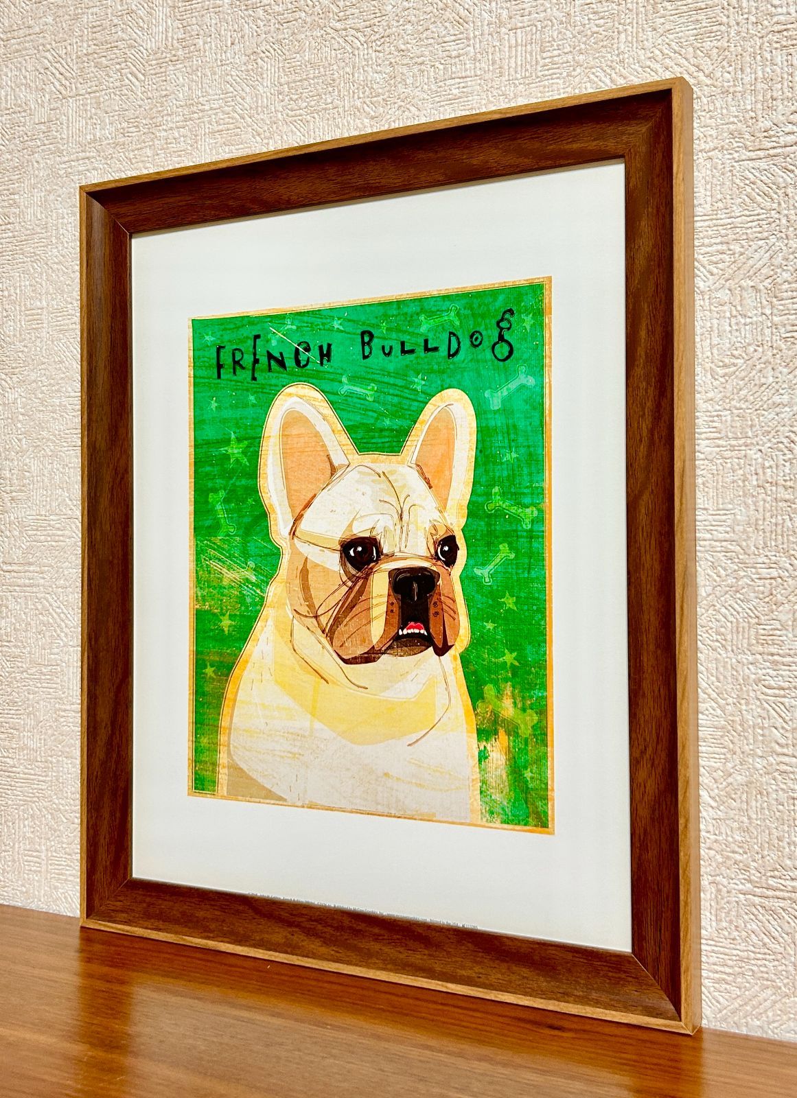 ウォールアート ブルドッグ おしゃれ 絵 アートパネル フレンチ