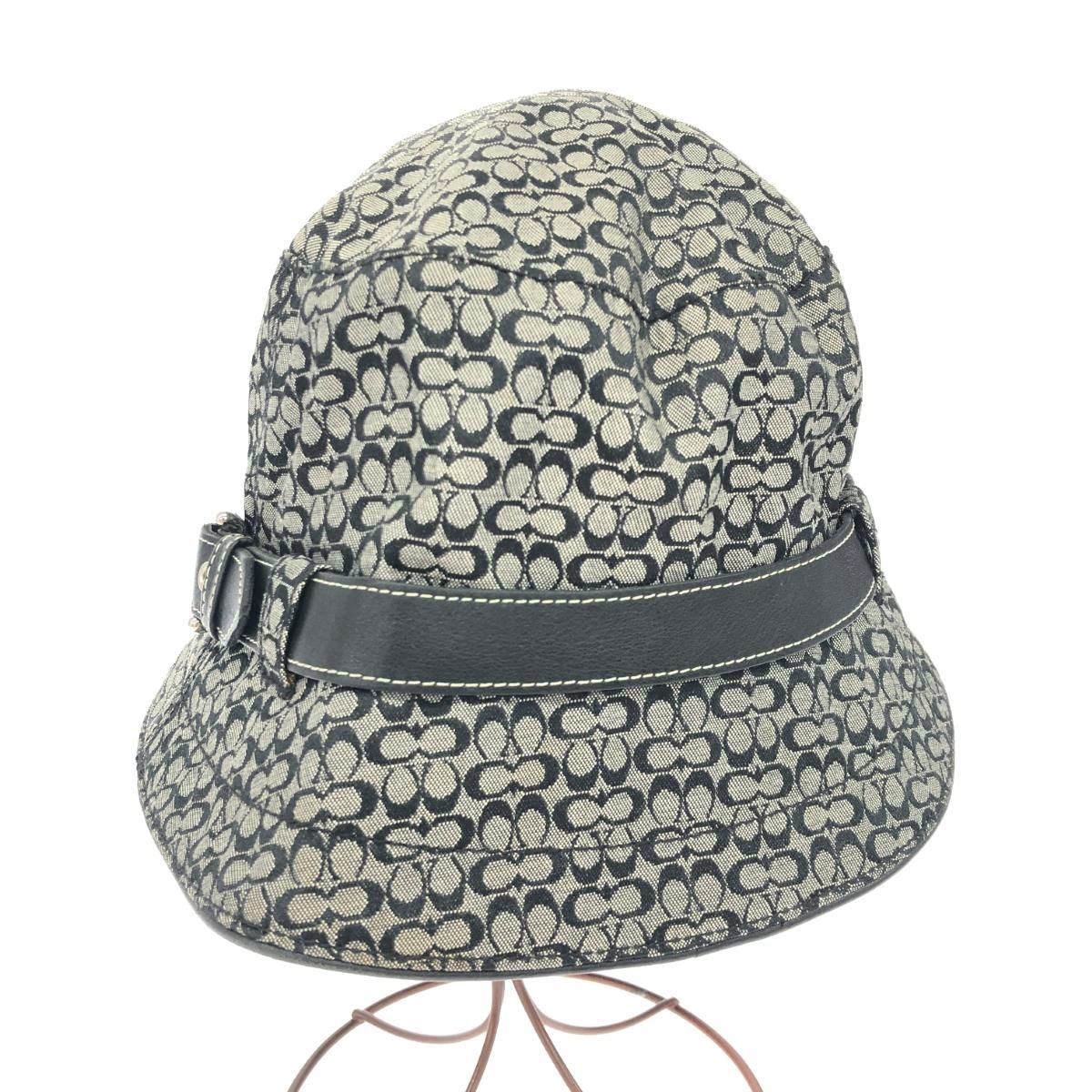 爆買いしたくなる バケットハット コーチ COACH 帽子 キャンバス ブラック M/L 帽子