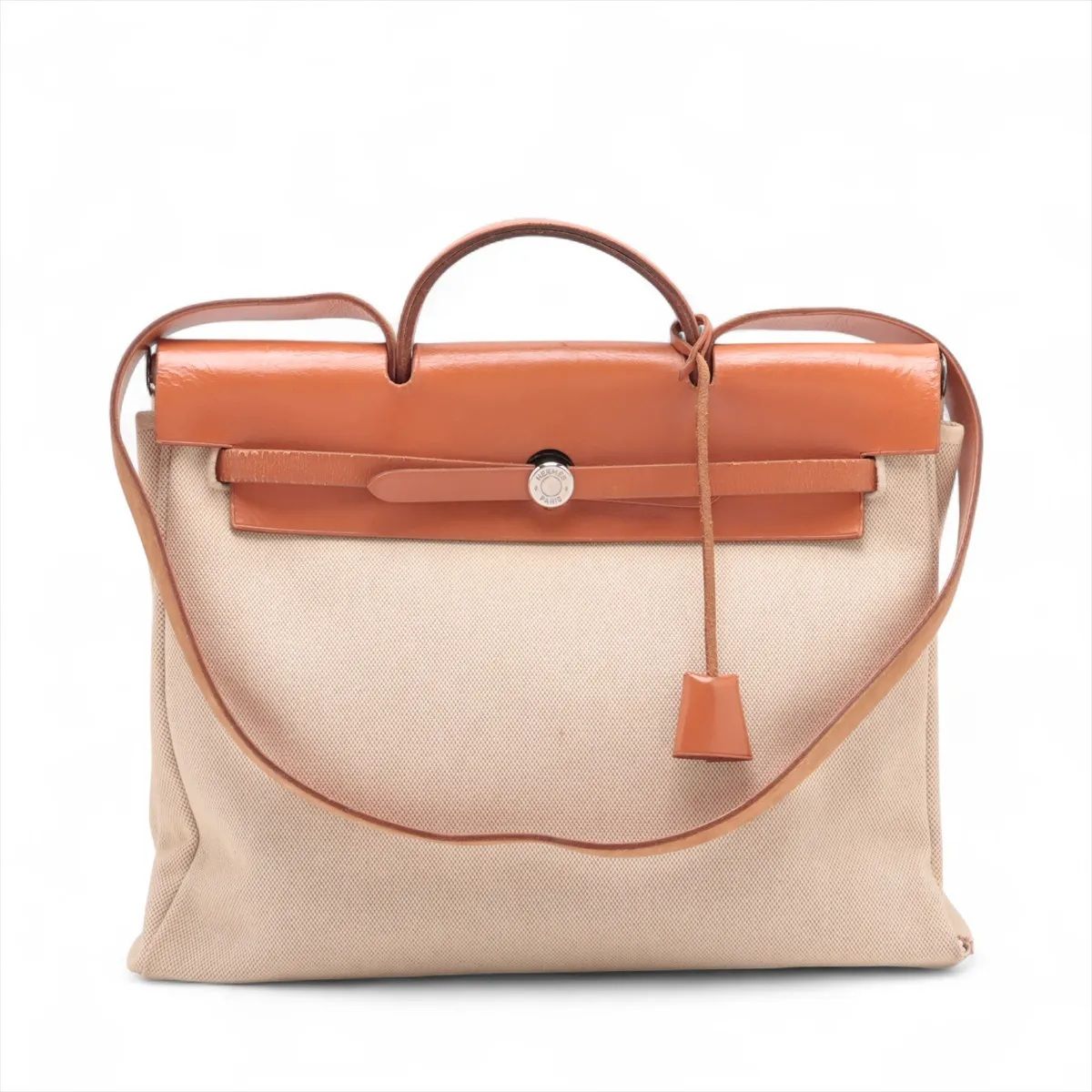 美品 エルメス エールバッグ MM トワルアッシュ 替えバッグ 付 レザー 