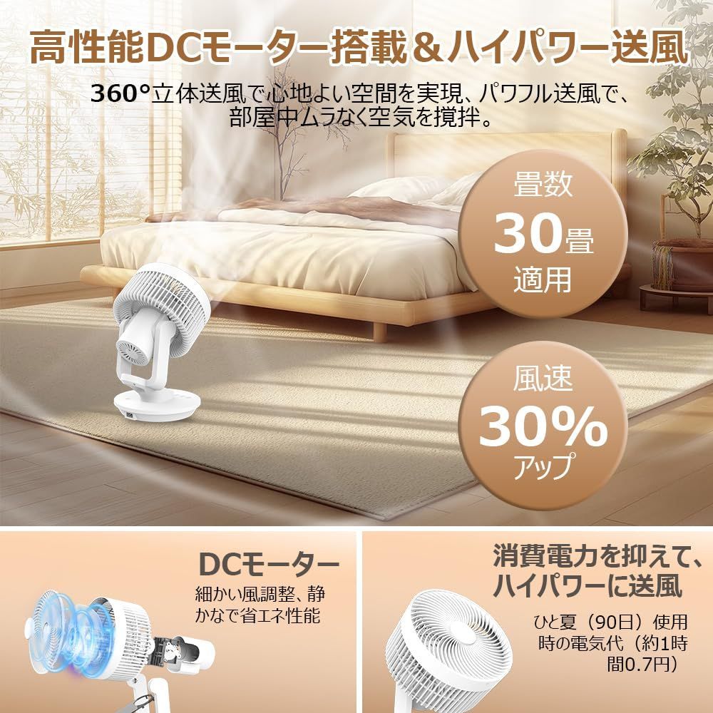 4Dランダム送風 卓上扇風機