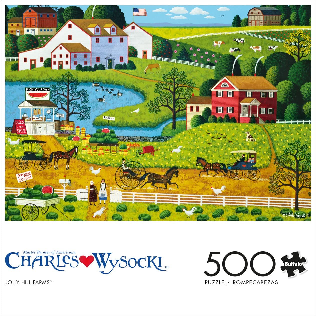 Games Puzzle Buffalo Charles Wysocki for 0 Piece Jigsaw Finished 