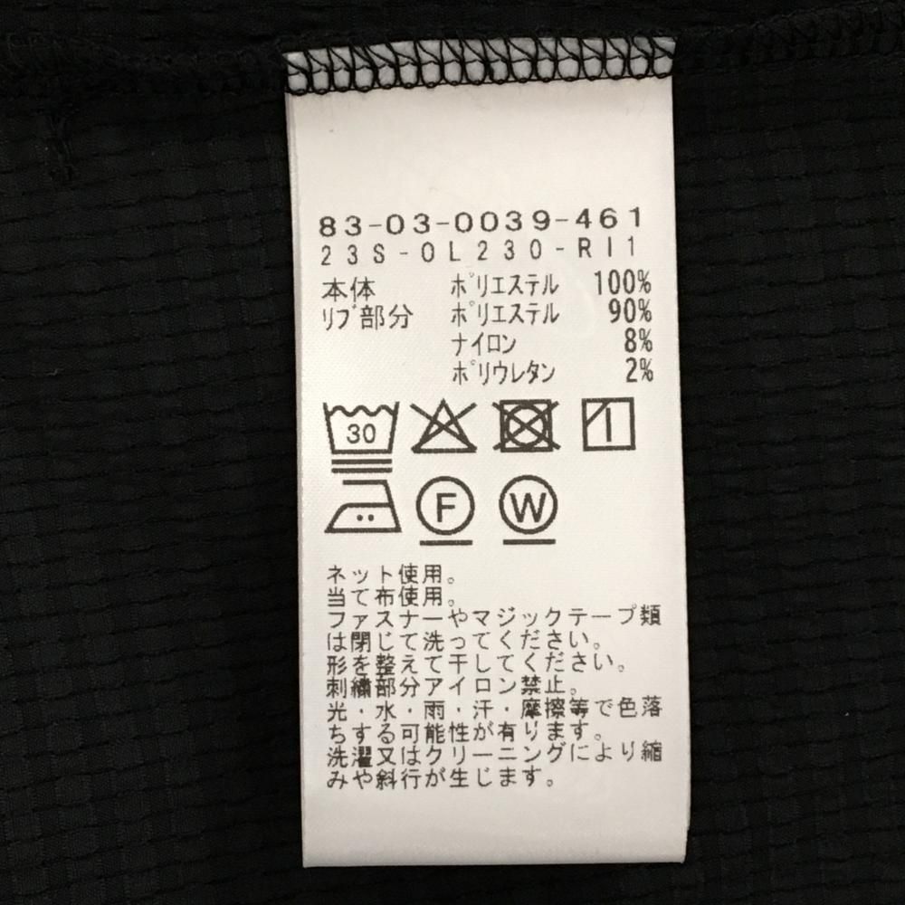 超美品】ビームスゴルフ 半袖ハイネックシャツ 黒 サッカー生地調 ロゴ