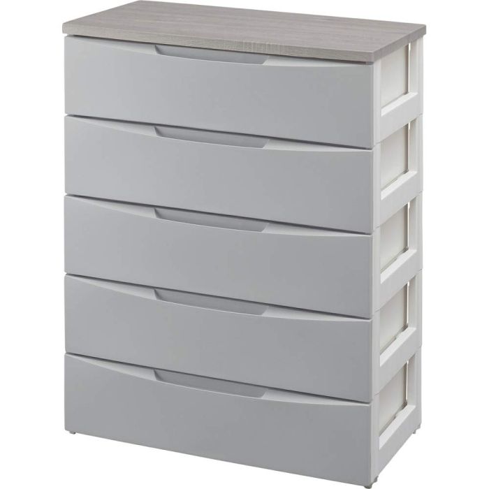 5営業日で発送 IRISOHYAMA アイリスオーヤマ デザインウッドトップチェスト DW-725 グレー