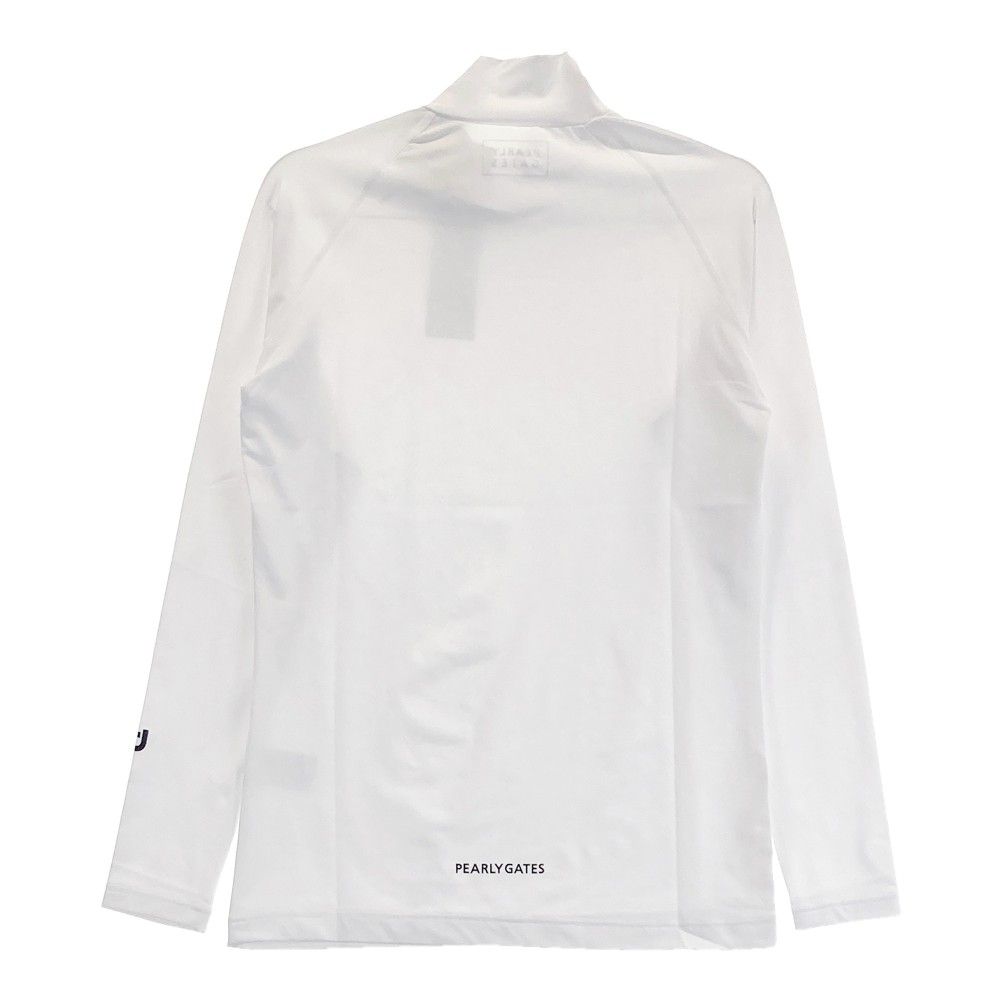 サイズ：4 PEARLY GATES パーリーゲイツ 2023年モデル ハイネック長袖Tシャツ ホワイト系 [240101323588]# ゴルフウェア メンズ ストスト