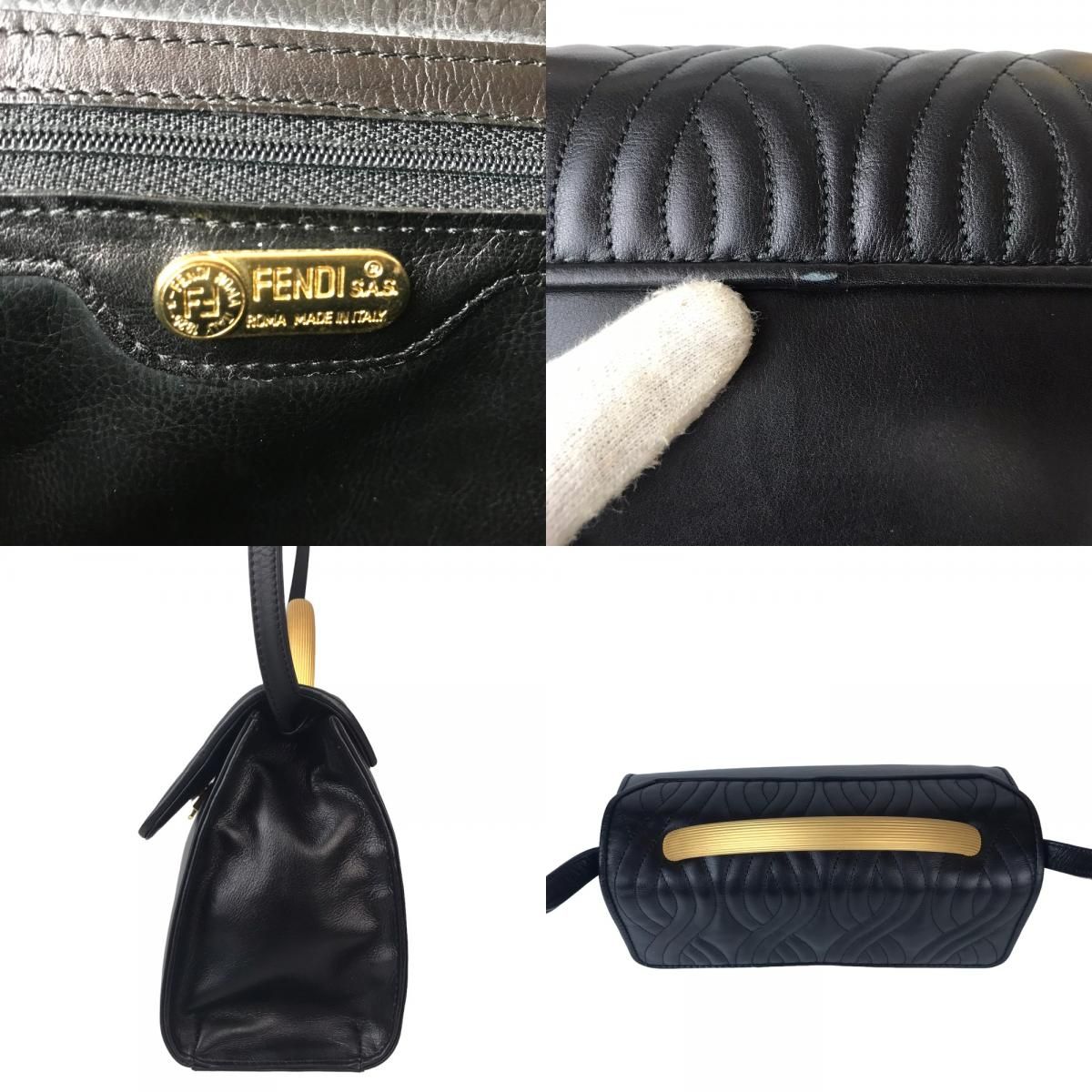 FENDI フェンディ パスタ ヴィンテージ キルティング ショルダーバッグ 