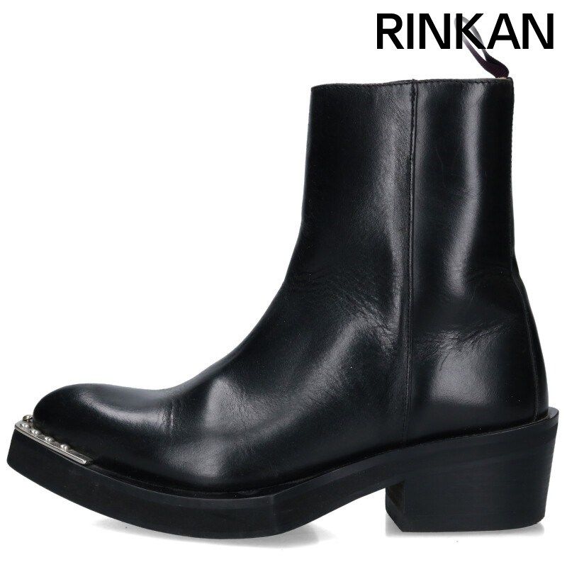 エイティス Romeo Hi メタリックトゥサイドジップレザーブーツ