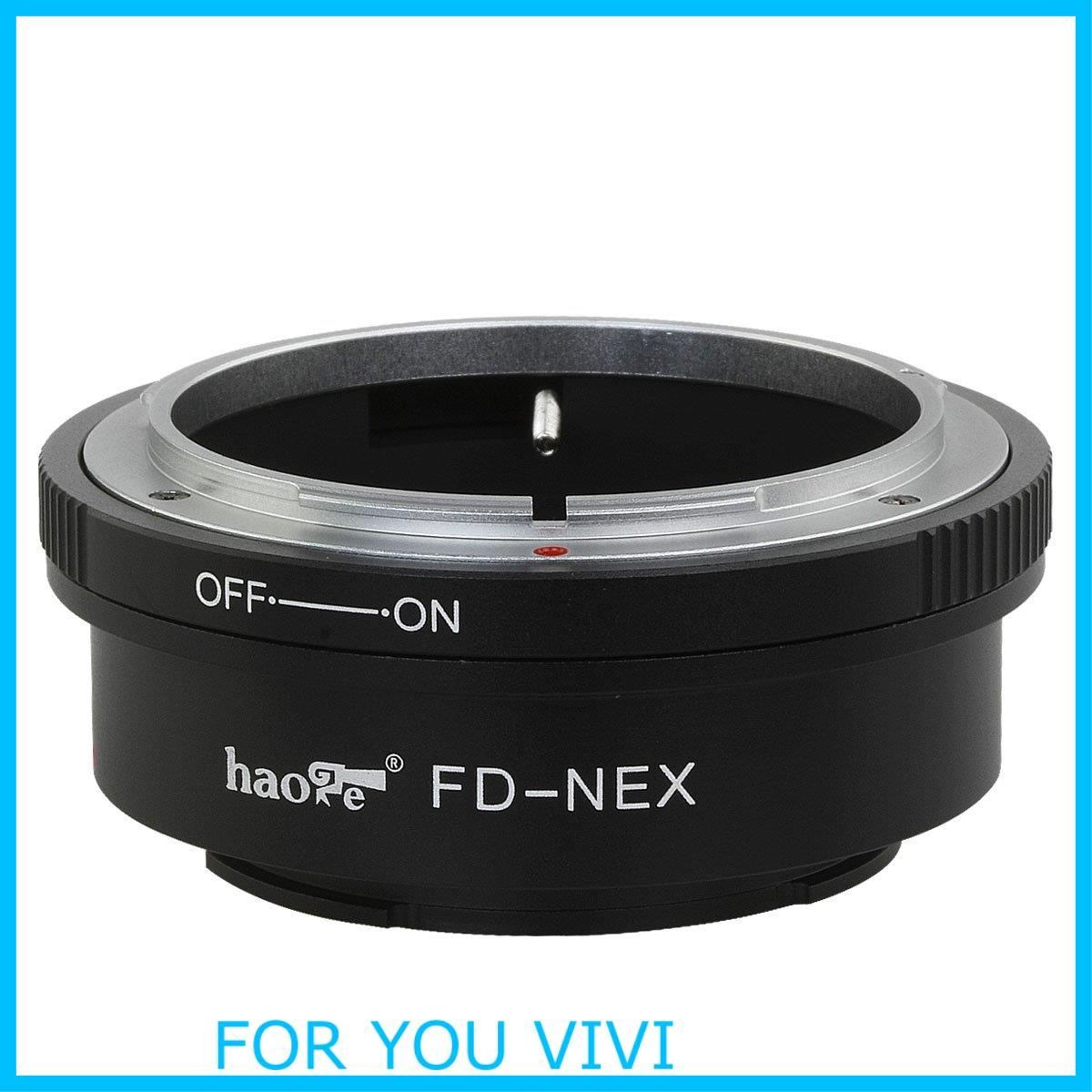 【在庫処分】Haoge レンズマウントアダプター Canon FDマウントレンズ用 Sony EマウントNEXカメラ対応 a3000