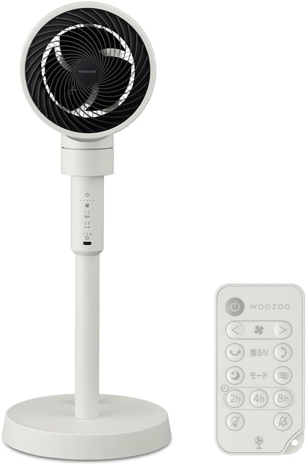 アイリスオーヤマ 扇風機 DCモーター 20畳 サーキュレーター扇風機 スタンドファン 上下左右 首振り リモコン付き AZSF-DC15TECｰW
